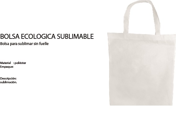 bolsa ecológica para sublimar 38x38cm – Sublilab